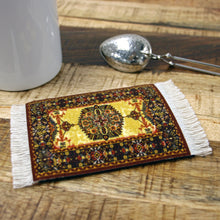 Load image into Gallery viewer, Ivory-Gold Feraghan CoasterRug Set