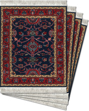 Load image into Gallery viewer, Deep Blue Bergamo Coaster Rug Set