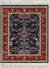 Load image into Gallery viewer, Deep Blue Bergamo Coaster Rug