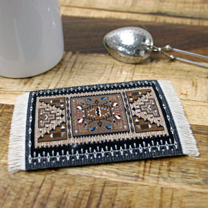 Bessie Barber Navajo Weaving CoasterRug Set
