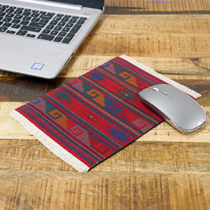 Deep Red Zapotec MouseRug