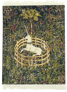The Unicorn Rests in a Garden Mouse Rug