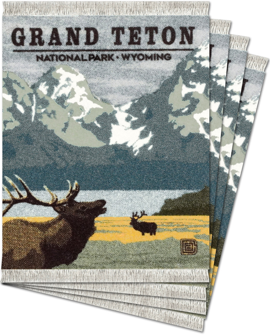 Grand Teton National Park Coaster Rug Set