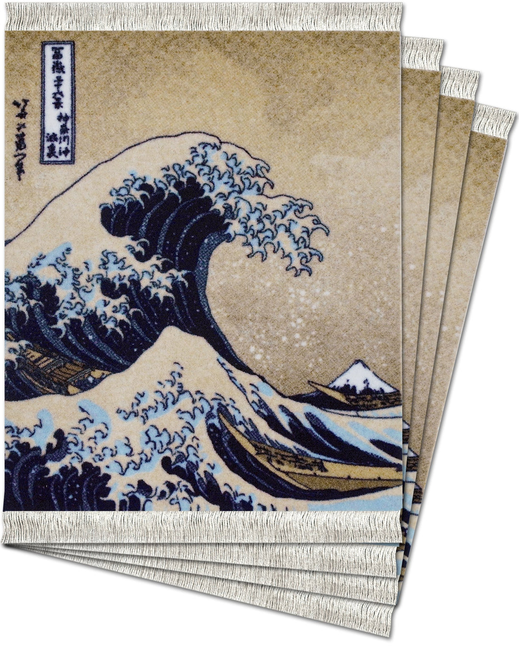 The Great Wave off Kanagawa by Katsushika Hokusai Coaster Rug Set