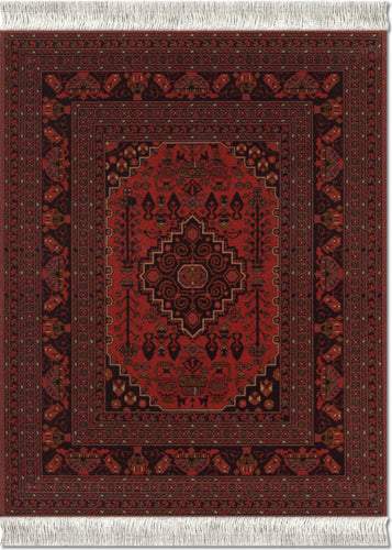 Antique Red Afghan Mouse Rug