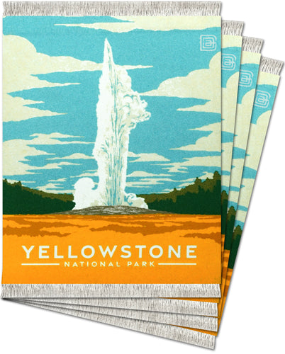 Yellowstone Old Faithful Coaster Rug Set