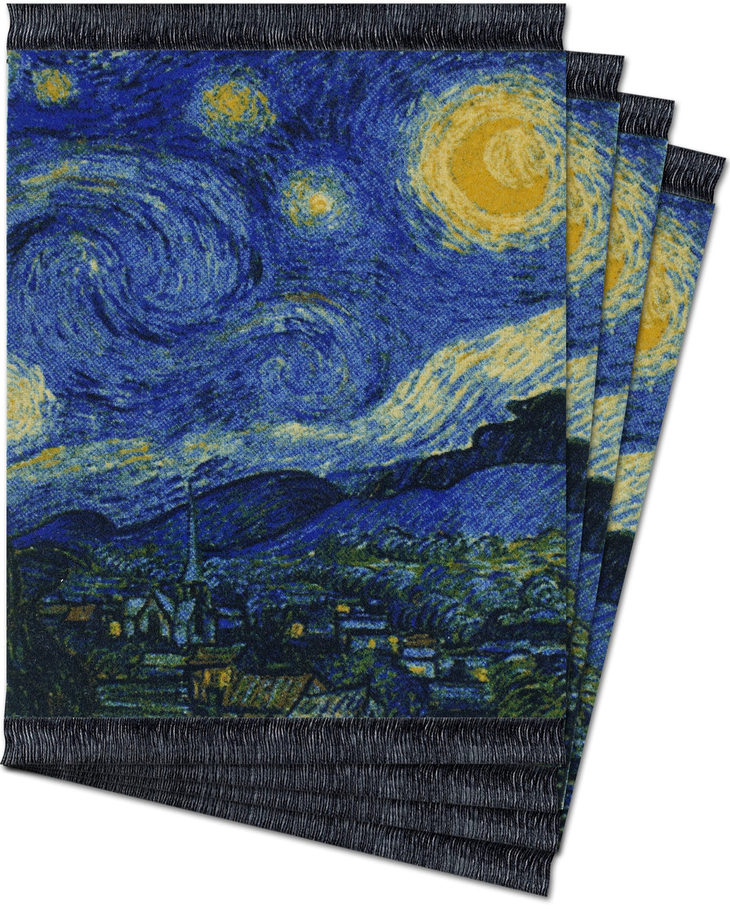 The Starry Night by Vincent Van Gogh Coaster Rug Set