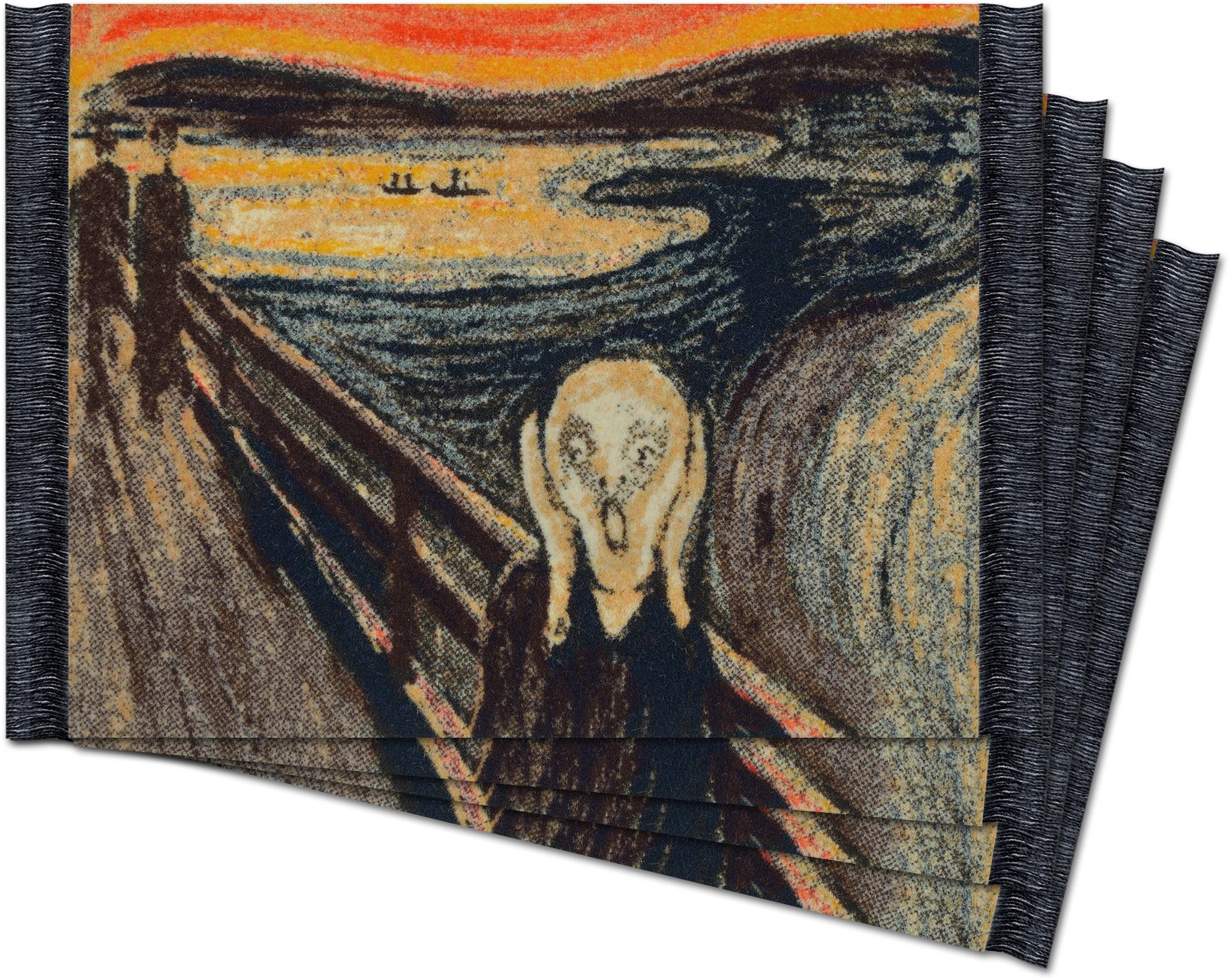 The Scream by Edvard Munch CoasterRug Set – MouseRugs by FiberLok