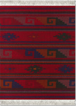 Load image into Gallery viewer, Deep Red Zapotec Mouse Rug