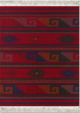 Load image into Gallery viewer, Deep Red Zapotec Mouse Rug
