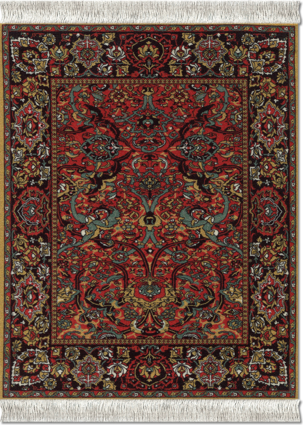 Floral Arabesque Mouse Rug