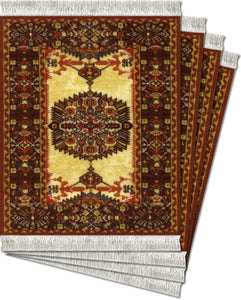 Ivory-Gold Feraghan Coaster Rug Set