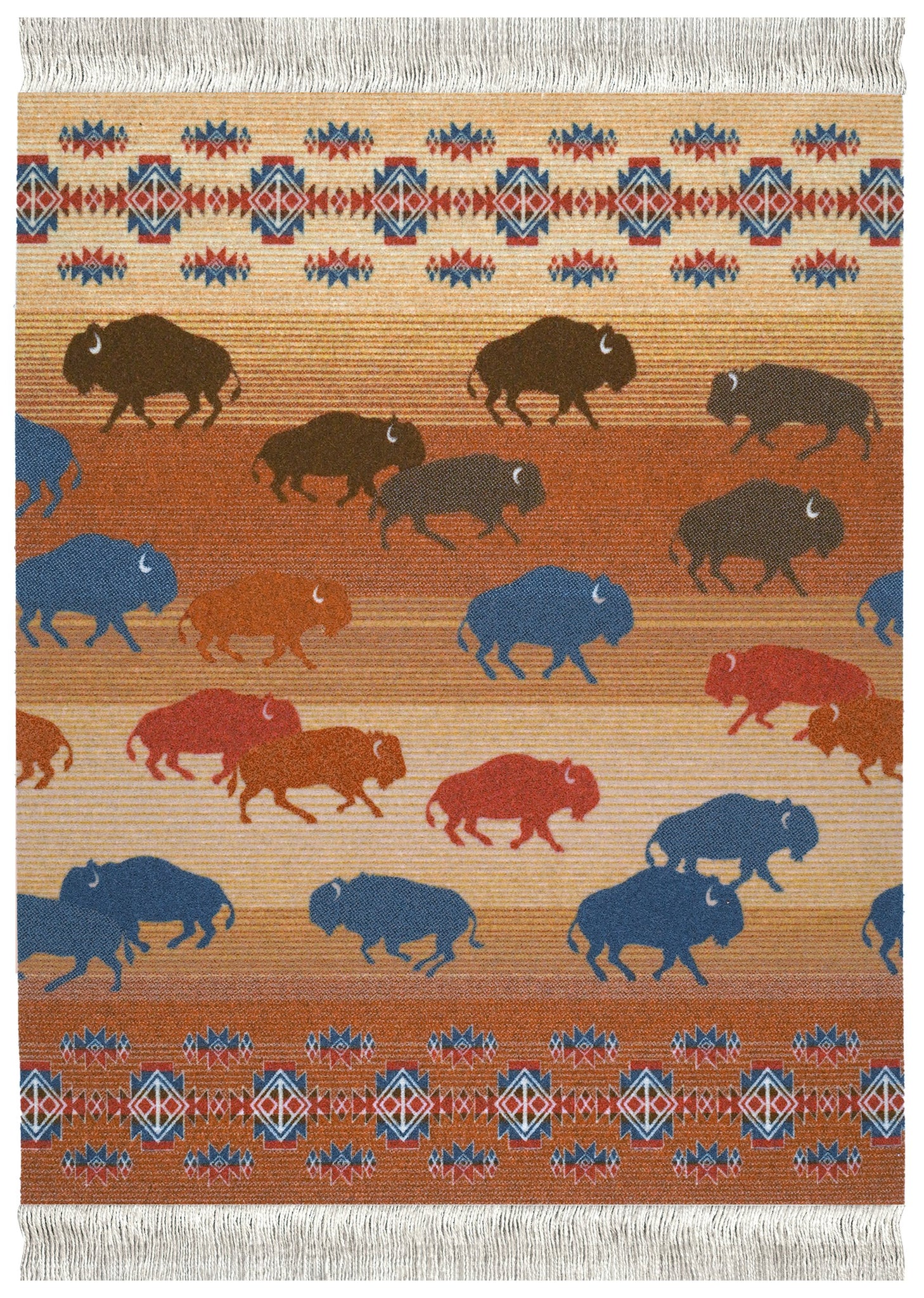 Prairie Rush Hour Mouse Rug MouseRugs by FiberLok