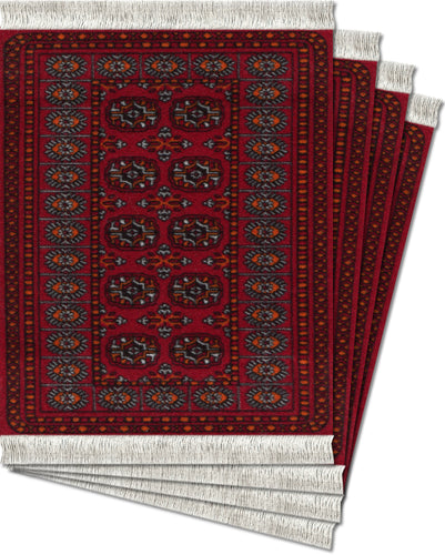 Turkoman Bokhara Coaster Rug Set